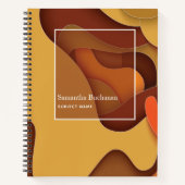 Personalisiertes Orange Abstraktes Musterdiagramm Notizblock (Vorderseite)