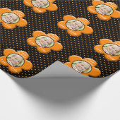 Personalisiertes orange geschenkpapier (Ecke)