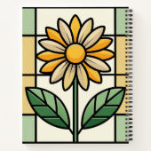 Personalisiertes Orange Green Yellow Florals Noteb Notizblock (Rückseite)