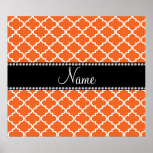 Personalisiertes orange marokkanisches poster