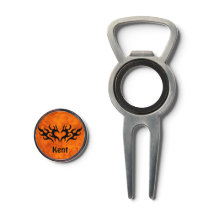 Personalisiertes Orange mit schwarzem Stammesherz