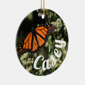 Personalisiertes Orange Monarch Butterfly Nature F Keramik Ornament (Rechts)
