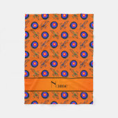 Personalisiertes orange Namensbogenschießen Fleecedecke (Vorderseite)