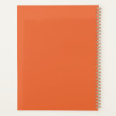 Personalisiertes Orange-Notebook | Individuelle Na Planer (Rückseite)