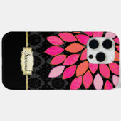 Personalisiertes Orange Pink Black Gold iPhone Cas Case-Mate iPhone Hülle (Rückseite (Horizontal))