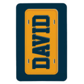 Personalisiertes Orange- und Navy-Blue-Lizenzschil Magnet (Vertikal)
