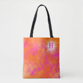 Personalisiertes Orange und Rosa Tasche (Vorderseite)