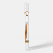 Personalisiertes Orange- und Weißeisenhockey Jerse Case-Mate iPhone Hülle (Rückseite / Links)