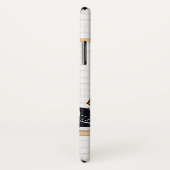 Personalisiertes Orange- und Weißeisenhockey Jerse Case-Mate iPhone Hülle (Hinten/Rechts)