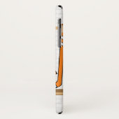 Personalisiertes Orange- und Weißeisenhockey Jerse Case-Mate iPhone Hülle (Hinten/Links)