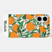 Personalisiertes Orangen Zitrusfrüchte Blumenmuste Case-Mate iPhone Hülle (Rückseite (Horizontal))