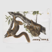 Personalisiertes Orangenbauchhörnchen Golfhandtuch (Horizontal)