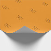 Personalisiertes oranges Geschenkpapier (Ecke)
