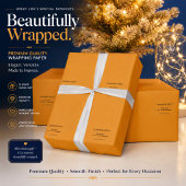 Personalisiertes oranges Geschenkpapier