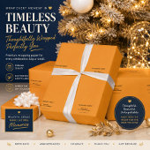 Personalisiertes oranges Geschenkpapier