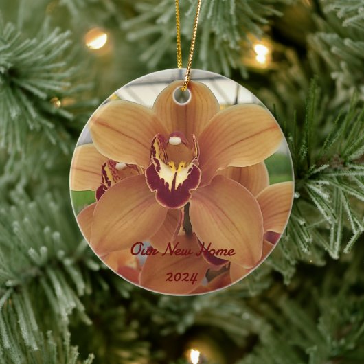 Personalisiertes Orchid Keramik Ornament (Baum)
