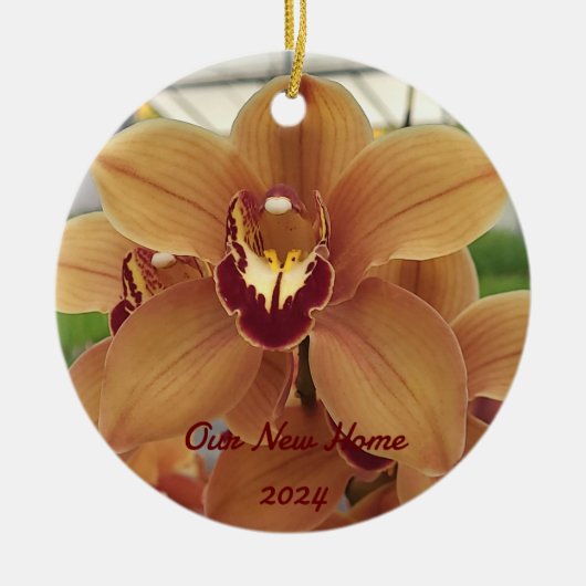 Personalisiertes Orchid Keramik Ornament (Vorne)