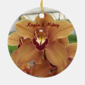 Personalisiertes Orchid Keramik Ornament (Hinten)