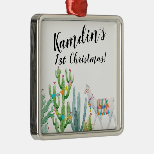 Personalisiertes Ornament Boho Llama Bohemisch Cac (Rechts)