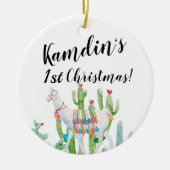 Personalisiertes Ornament Boho Llama Bohemisch Cac (Vorne)