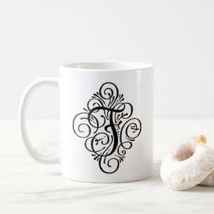 Personalisiertes Ornament-Monogramm mit Swash Kaffeetasse