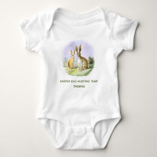 Personalisiertes Ostereier Jagdteam Bunny Baby Strampler