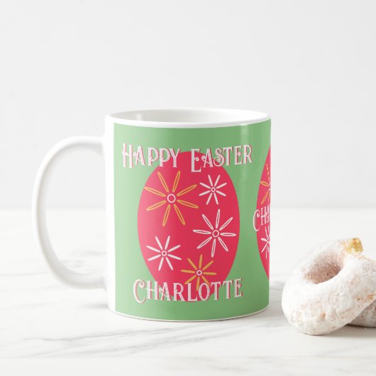 Personalisiertes Ostereier Kaffeetasse (Mit Donut)