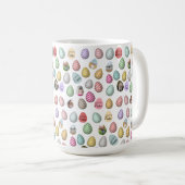 Personalisiertes Ostereier-Muster 6 Foto Kaffeetasse (VorderseiteRechts)
