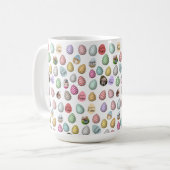 Personalisiertes Ostereier-Muster 6 Foto Kaffeetasse (Vorderseite Links)