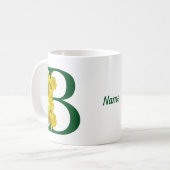 Personalisiertes Osterglocken-Monogramm Anfangsbuc Kaffeetasse (Vorderseite Links)