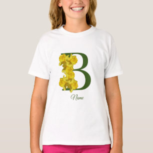 Personalisiertes Osterglocken-Monogramm Anfangsbuc T-Shirt
