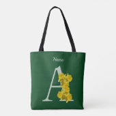Personalisiertes Osterglocken-Monogramm Initial A Tasche (Rückseite)