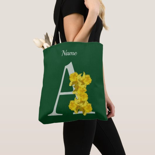 Personalisiertes Osterglocken-Monogramm Initial A Tasche (Von Nahem)
