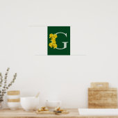 Personalisiertes Osterglocken-Monogramm Initial G Poster (Küche)