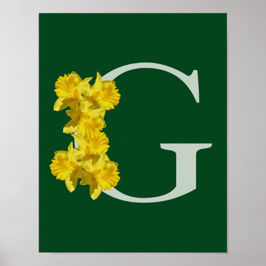 Personalisiertes Osterglocken-Monogramm Initial G Poster (Vorne)