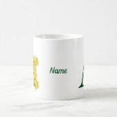 Personalisiertes Osterglocken-Monogramm Initiale A Kaffeetasse (Mittel)