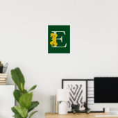 Personalisiertes Osterglocken-Monogramm Initiale E Poster (Heimbüro)