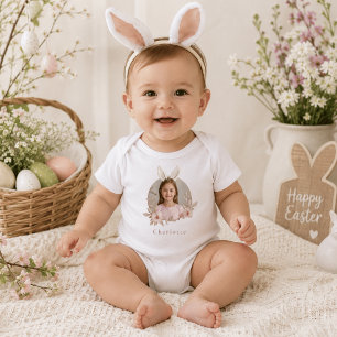Personalisiertes Osterhasen-Foto-Baby-Body Baby Strampler