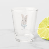 Personalisiertes Osterhasen-Shotglas als Partygesc Schnapsglas (Rückseite)