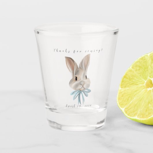 Personalisiertes Osterhasen-Shotglas als Partygesc Schnapsglas (Vorderseite)