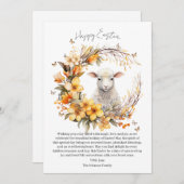 Personalisiertes Osterlamm Feiertagskarte (Vorne/Hinten)