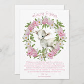 Personalisiertes Osterlamm Feiertagskarte (Vorne/Hinten)