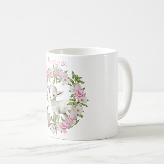 Personalisiertes Osterlamm Kaffeetasse (VorderseiteRechts)
