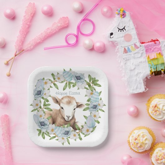 Personalisiertes Osterlamm Pappteller (Party)