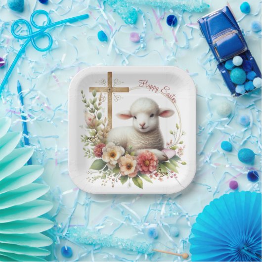 Personalisiertes Osterlamm Pappteller (Party)