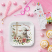 Personalisiertes Osterlamm Pappteller (Party)