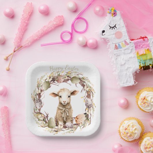 Personalisiertes Osterlamm Pappteller (Party)