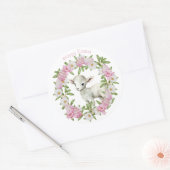 Personalisiertes Osterlamm Runder Aufkleber (Umschlag)