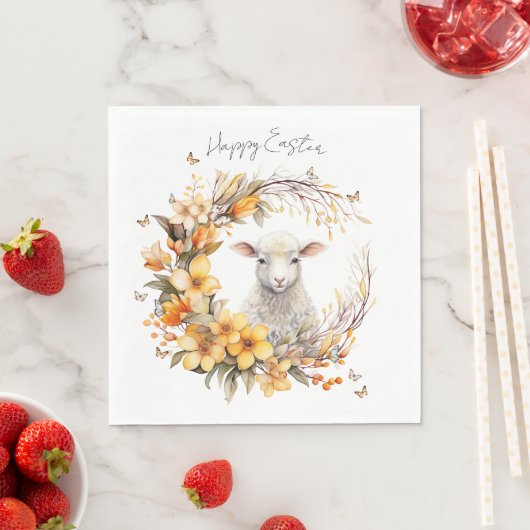 Personalisiertes Osterlamm Serviette (Beispiel)