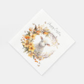 Personalisiertes Osterlamm Serviette (Ecke)